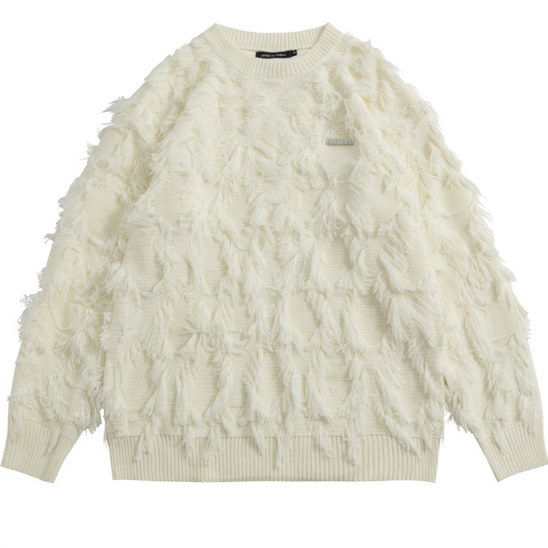 Japanese Brand Streetwear Vintage - Męski sweter z dzianiny Downy Streetwear