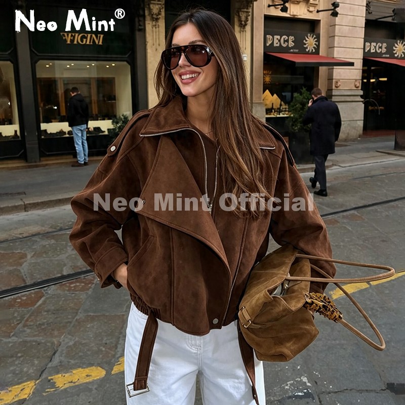 Streetwear Brand Designer - Neo Mint Jesienna Nowa Brązowa Oversize'owa