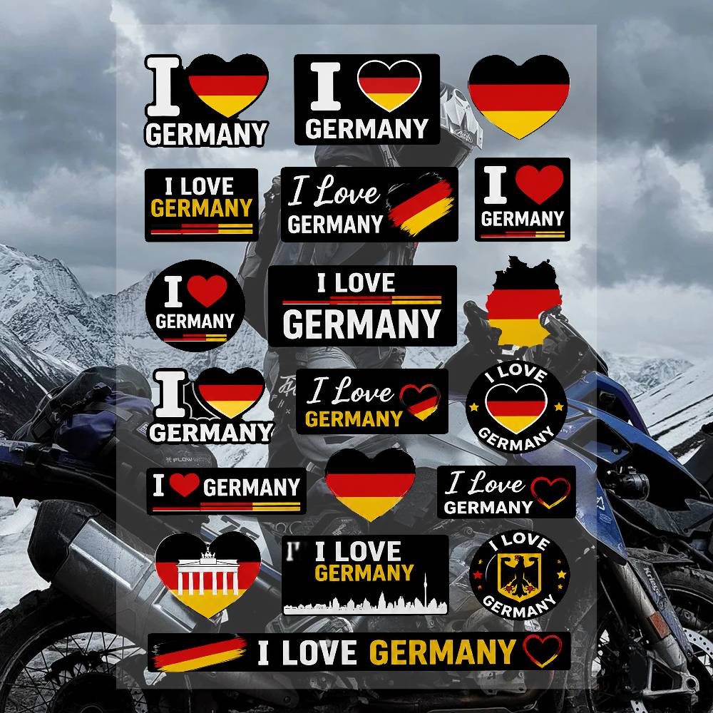 Streetwear Brand Germany - Zestaw naklejek marki A-germany Streetwear, wodoodporne