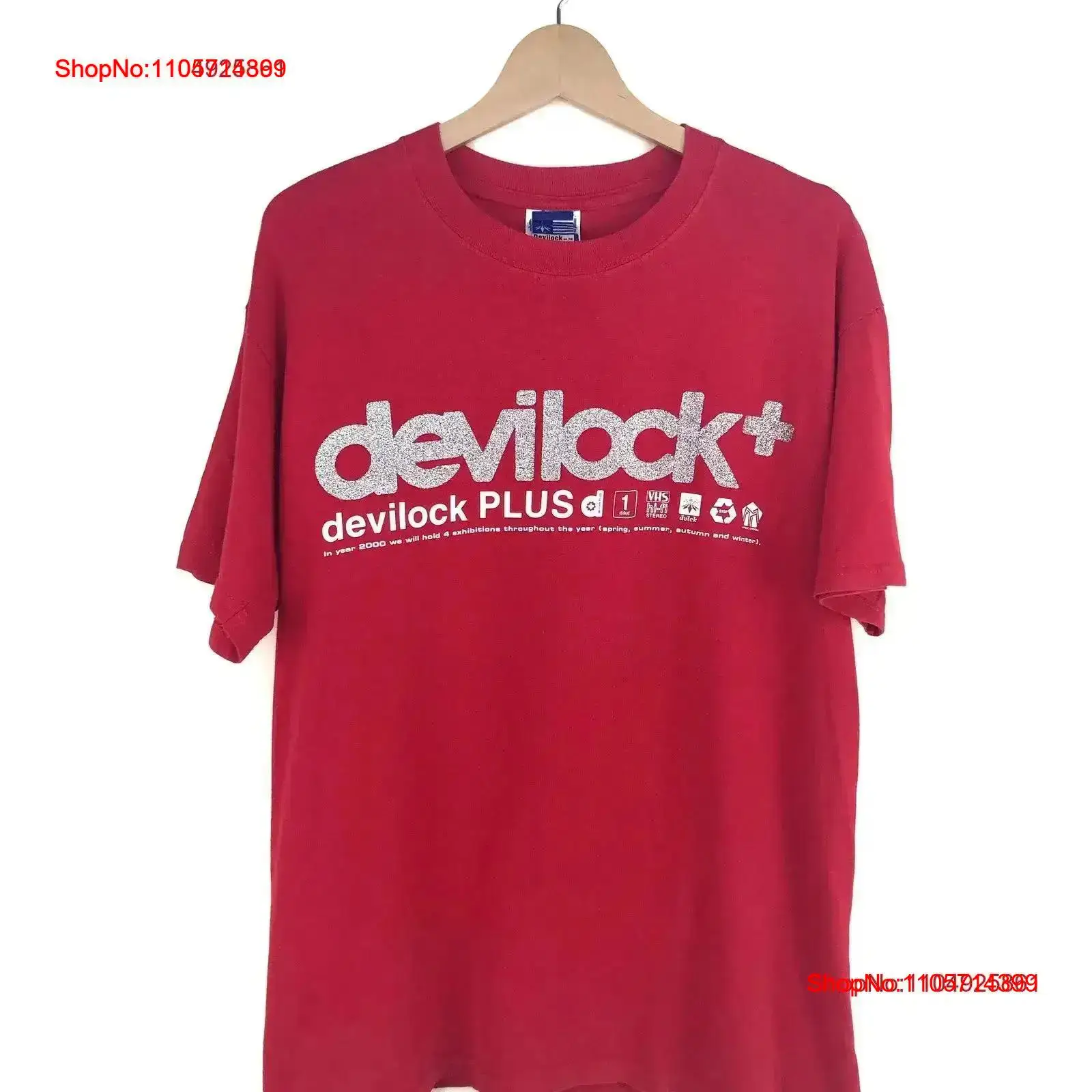 Japanese Brand Streetwear Vintage - Koszulka Vintage DEVILOCK PLUS streetwear rozmiar
