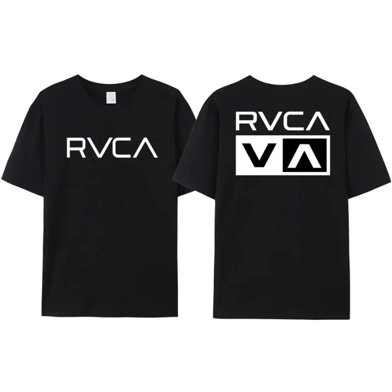 Streetwear Brand Designer - Koszulka RVCA Męska Damska Czarna Letnia