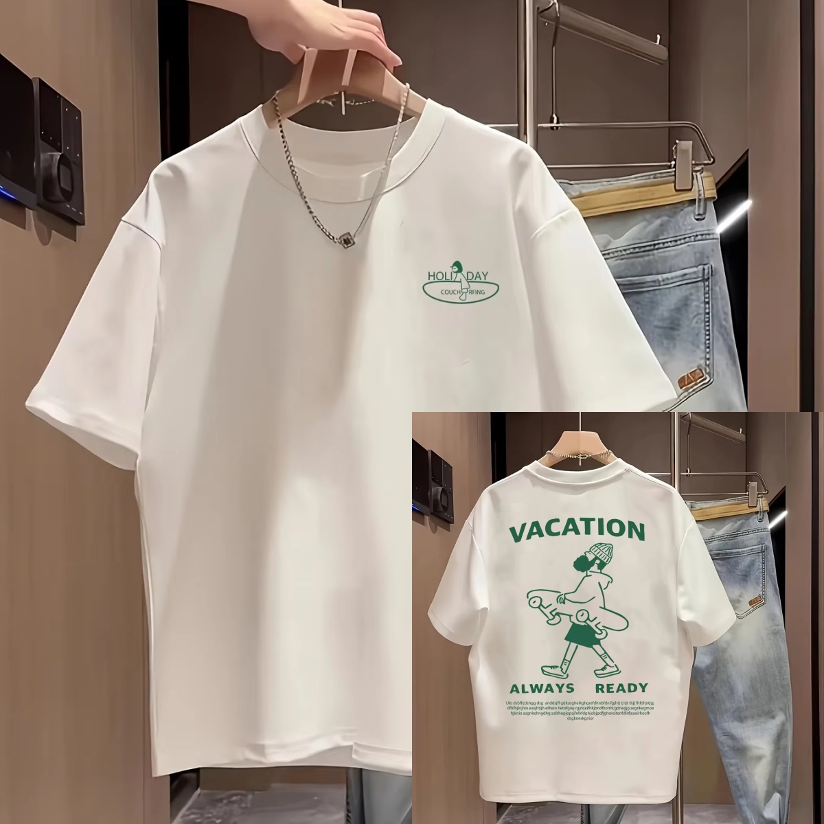 Biała koszulka z nadrukiem fig – Streetwear Brand Slogans recenzja i cena